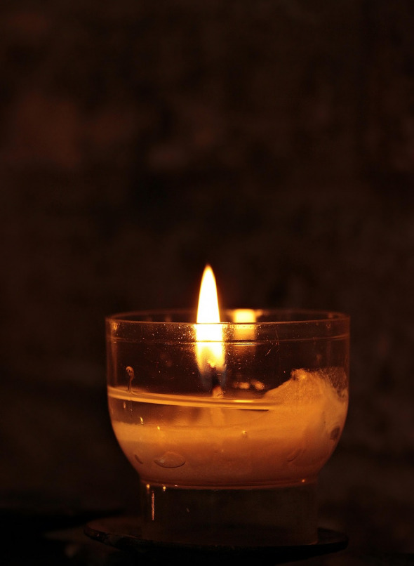 candle jar lavender soft light